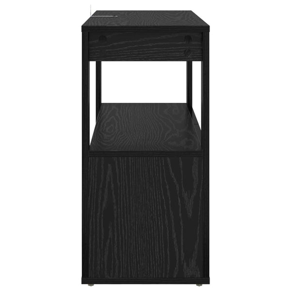 Sivupöytä Musta tammi 80 x 30 x 60 cm Tekninen puu