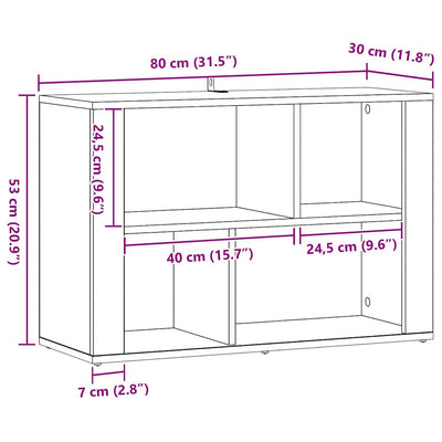 Sivupöytä Vanha Puu 80 x 30 x 53 cm Tekninen puu