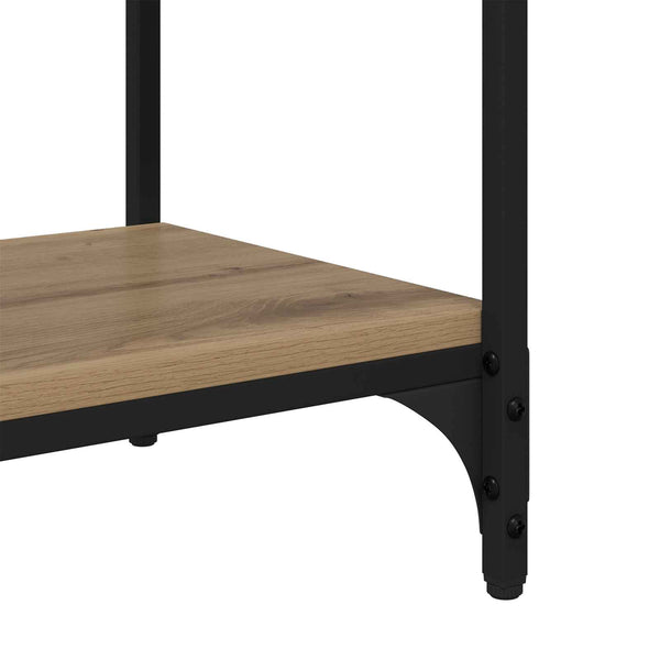 Kirjahylly 3 tasoa 60 x 33 x 70,5 cm Hienosahattu puu ja rauta