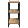 Kirjahylly 3 tasoa 60 x 33 x 70,5 cm Hienosahattu puu ja rauta