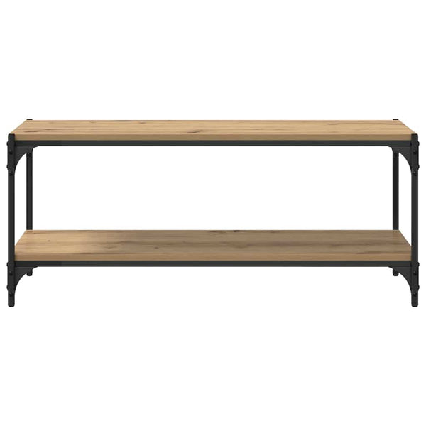 TV-kaappi 2 tasoa 100x33x41cm Hienosahattu puu ja rauta