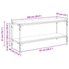 TV-kaappi 2 tasoa 100x33x41cm Hienosahattu puu ja rauta