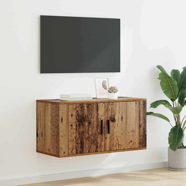 Seinäasennettava TV-kaappi Vanha puu 80 x 34.5 x 40 cm
