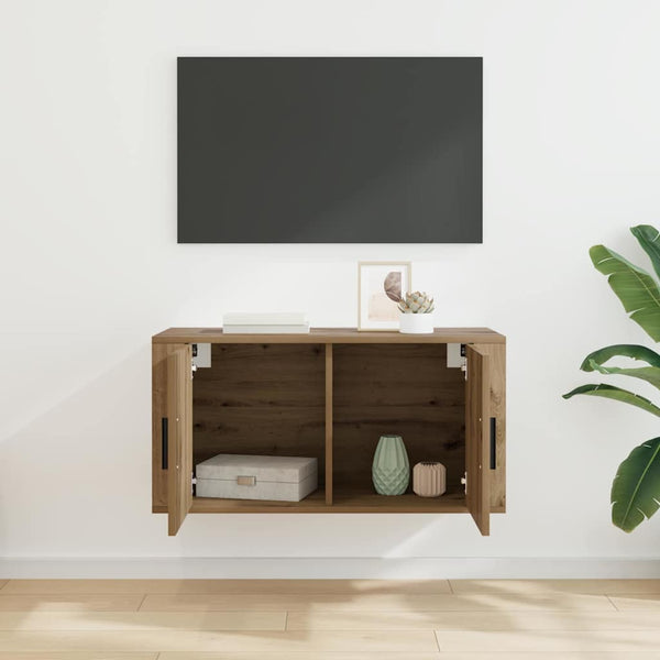 Seinäasennettava TV-kaappi artesaani tammi 80 x 34.5 x 40 cm