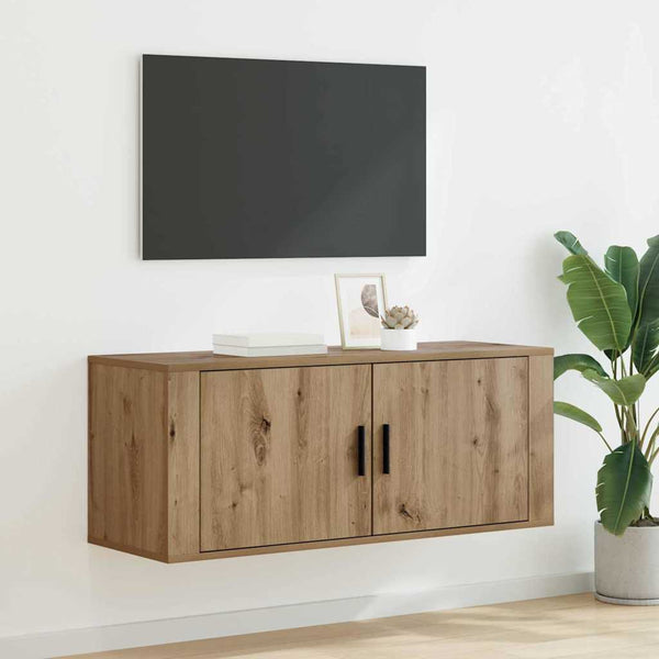 Seinäasennettava TV-kaappi Artisan tammi 100 x 34,5 x 40 cm