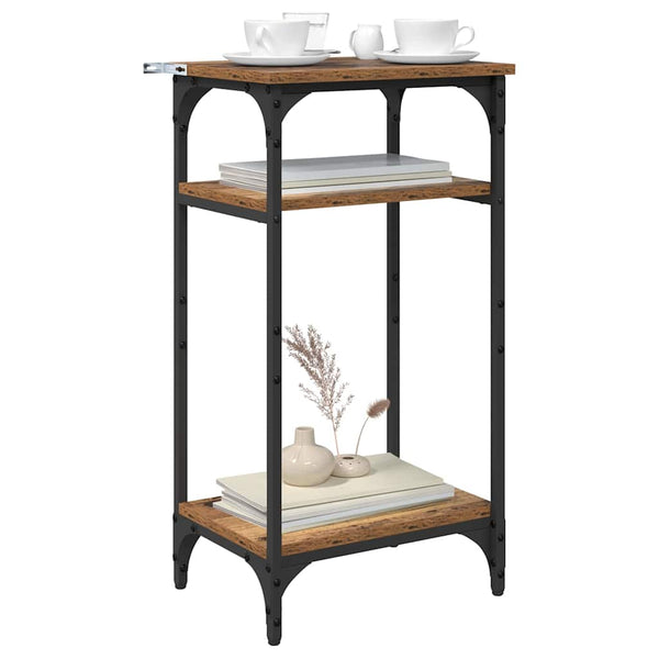 Sivupöytä hyllyllä Vanha Puu 40 x 30 x 75 cm Tekninen puu