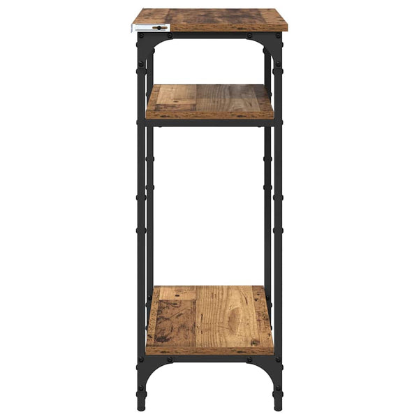 Sivupöytä hyllyllä Vanha Puu 40 x 30 x 75 cm Tekninen puu