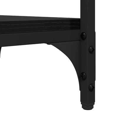 Sivupöytä hyllyllä Musta tammi 40 x 30 x 75 cm Tekninen puu