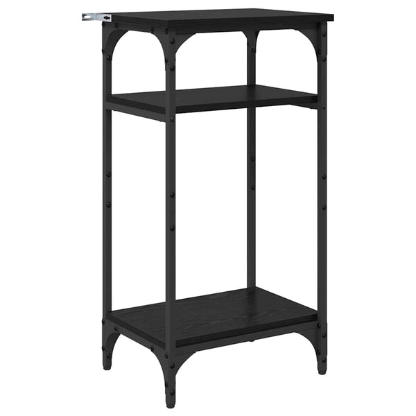 Sivupöytä hyllyllä Musta tammi. 40 x 30 x 75 cm Tekninen puu