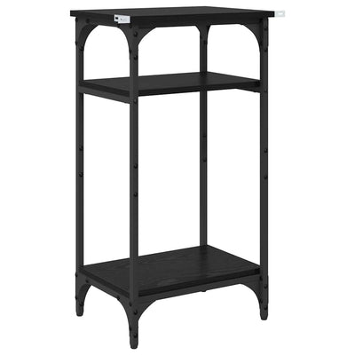 Sivupöytä hyllyllä Musta tammi 40 x 30 x 75 cm Tekninen puu