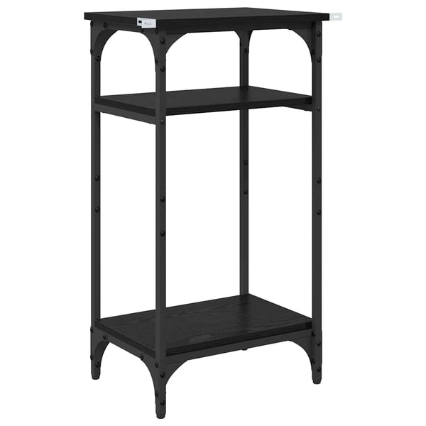 Sivupöytä hyllyllä Musta tammi. 40 x 30 x 75 cm Tekninen puu