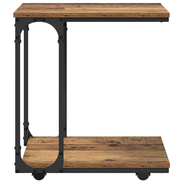 Sivupöytä hyllyllä Vanha puu 50 x 35 x 55.5 cm Tekninen puu