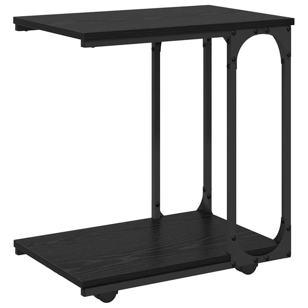 Sivupöytä hyllyllä Musta tammi. 50 x 35 x 55.5 cm Tekninen puu