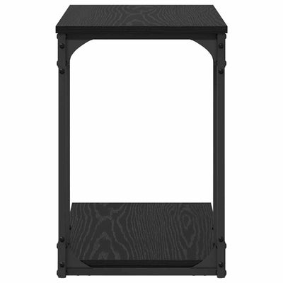 Sivupöytä hyllyllä Musta tammi 50 x 35 x 52 cm Tekninen puu