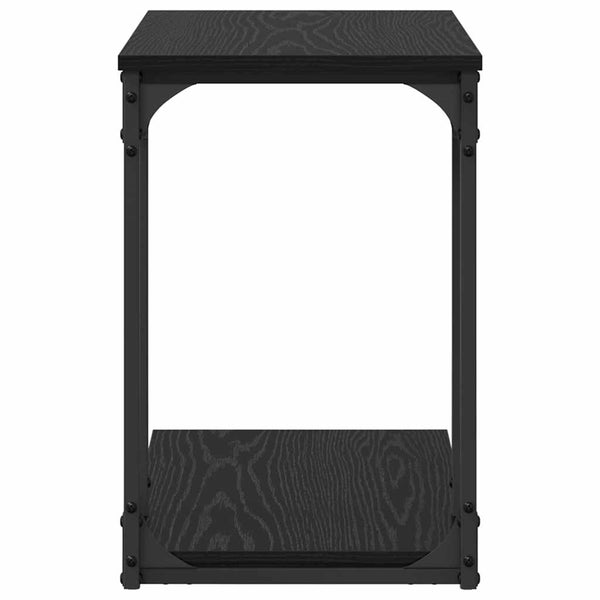 Sivupöytä hyllyllä Musta tammi. 50 x 35 x 52 cm Tekninen puu