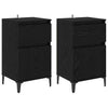 Yöpöytäkaappi 2 pcs Musta tammi 40 x 35 x 70 cm Tekninen puu