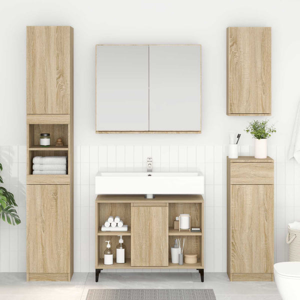 Pesuallaskaappi hyllyllä ovella Sonoman tammi 80 x 33 x 60 cm
