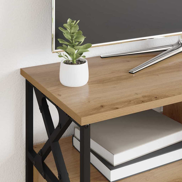 TV-kaappi Artisan tammi 90 x 33 x 45 cm Kehitetty puu ja teräs