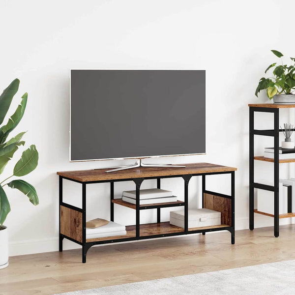TV-kaappi Vanha Puu 100 x 35 x 45 cm Hienosahattu puu ja rauta