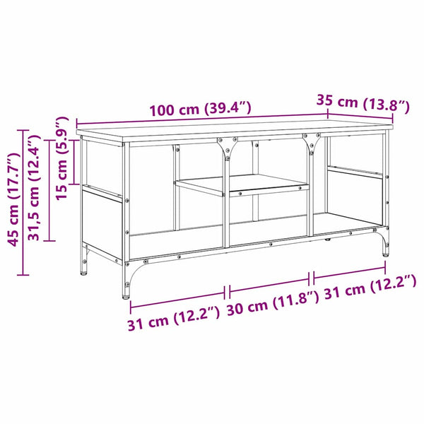 TV-kaappi Artisan tammi 100 x 35 x 45 cm