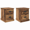 Yöpöytäkaappi 2 pcs Vanha puu 39 x 39 x 47.5 cm Tekninen puu