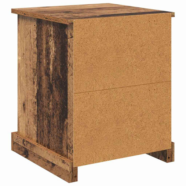 Yöpöytäkaappi 2 pcs Vanha puu 39 x 39 x 47.5 cm Tekninen puu