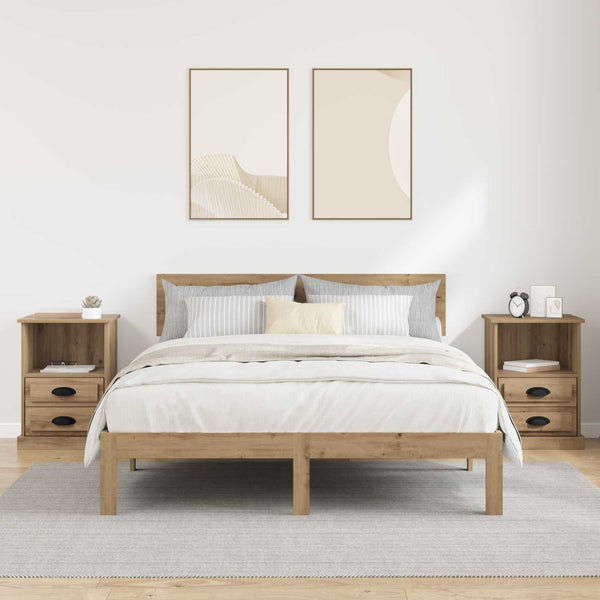 Yöpöytäkaappi 2 kpl Artisan tammi 36 x 43 x 60 cm Tekninen puu