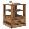 Vanha puu yöpöytäkaappi hyllyllä Delius 50x50x60cm (puinen)