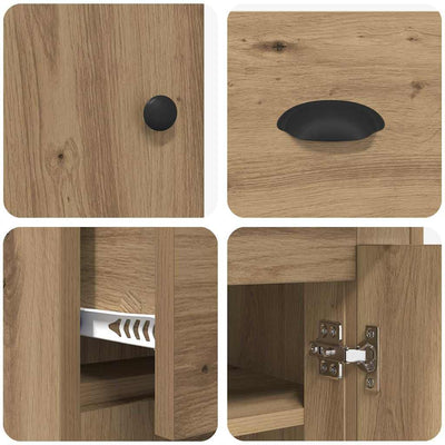 Korkea kaappi Artisan tammi 70 x 35,5 x 67,5 cm Tekninen puu