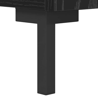 Sivupöytä laatikon kanssa Musta tammi. 69,5 x 34 x 90 cm