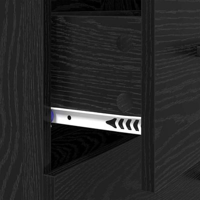 Sivupöytä laatikon kanssa Musta tammi. 69,5 x 34 x 90 cm