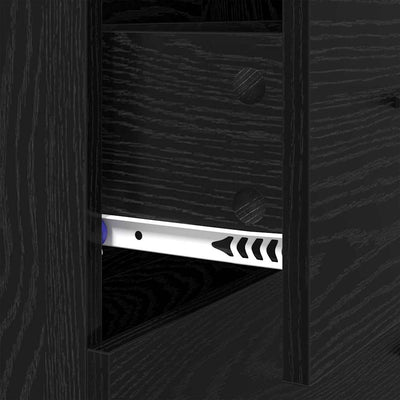 Sivupöytä laatikon kanssa Musta tammi. 69,5 x 34 x 90 cm