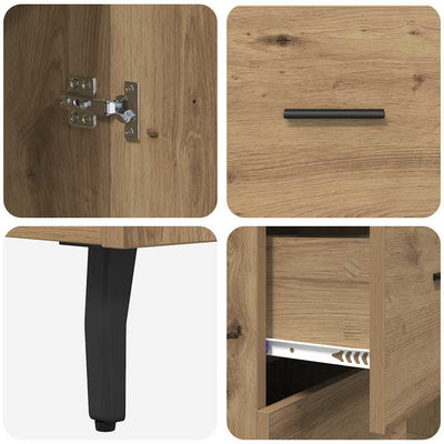 Sivupöytä laatikon kanssa Artisan tammi 69,5 x 34 x 90 cm