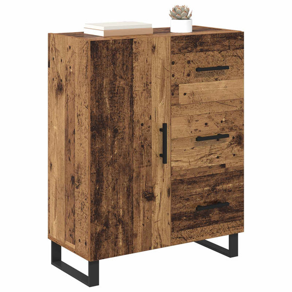 Sivupöytä Vanha Puu 69,5 x 34 x 90 cm Hienosahattu puu ja rauta