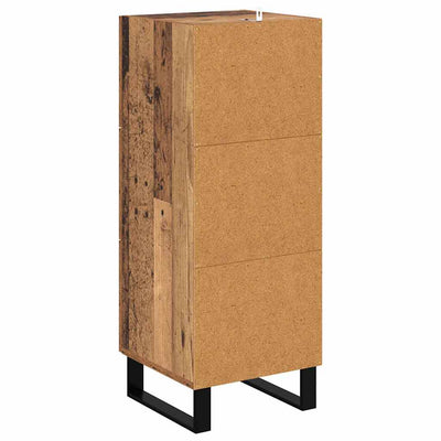 Sivupöytä Vanha Puu 34,5 x 34 x 90 cm Hienosahattu puu ja rauta