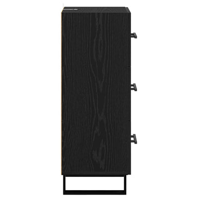 Sivupöytä laatikon kanssa Musta tammi. 34,5 x 34 x 90 cm