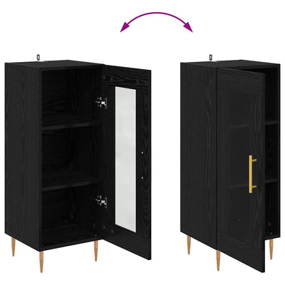 Musta tammi sivupöytä Jasen 34x34.5x90cm (puinen)