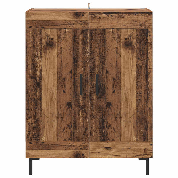 Sivupöytä Vanha Puu 69,5 x 34 x 90 cm Hienosahattu puu ja rauta