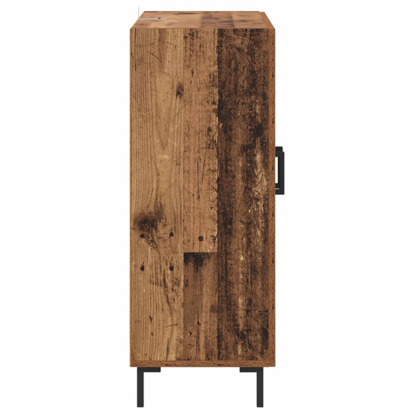 Sivupöytä Vanha Puu 69,5 x 34 x 90 cm Hienosahattu puu ja rauta