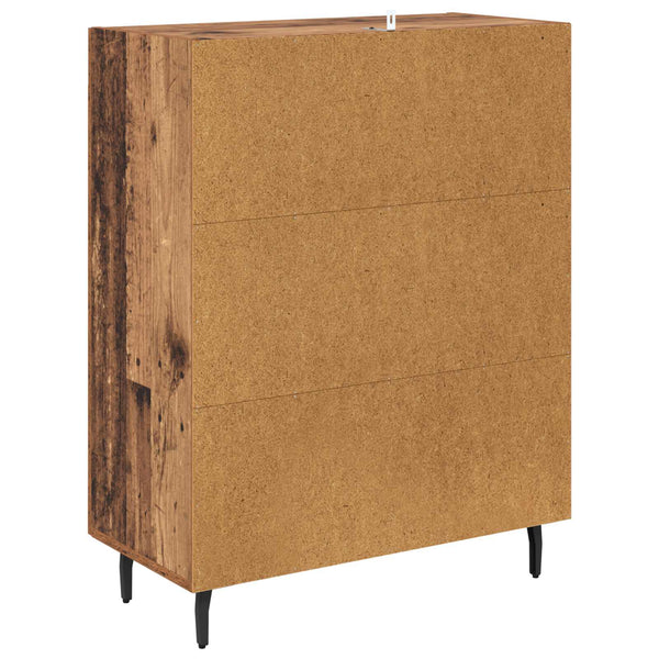 Sivupöytä Vanha Puu 69,5 x 34 x 90 cm Hienosahattu puu ja rauta