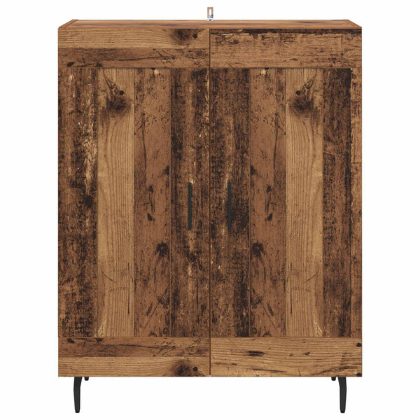 Sivupöytä Vanha Puu 69,5 x 34 x 90 cm Hienosahattu puu ja rauta