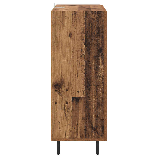 Sivupöytä Vanha Puu 69,5 x 34 x 90 cm Hienosahattu puu ja rauta