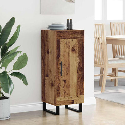 Sivupöytä Vanha Puu 34,5 x 34 x 90 cm Hienosahattu puu ja rauta