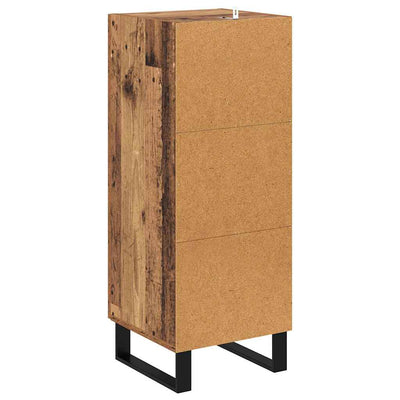 Sivupöytä Vanha Puu 34,5 x 34 x 90 cm Hienosahattu puu ja rauta