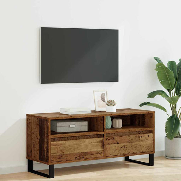Vanha Puu TV-kaappi laatikolla 100 x 34,5 x 44,5 cm