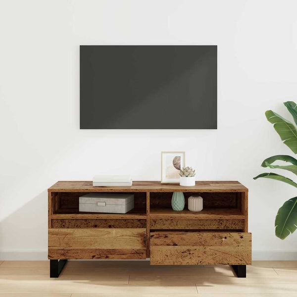Vanha Puu TV-kaappi laatikolla 100 x 34,5 x 44,5 cm