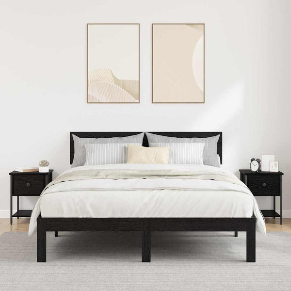 Yöpöytä 2 pcs Musta tammi 34 x 35,5 x 45 cm Tekninen puu