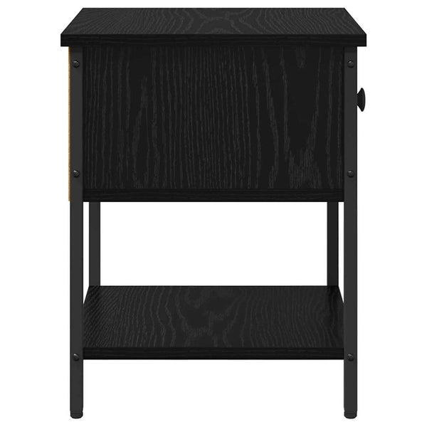 Yöpöytä 2 pcs Musta tammi 34 x 35,5 x 45 cm Tekninen puu