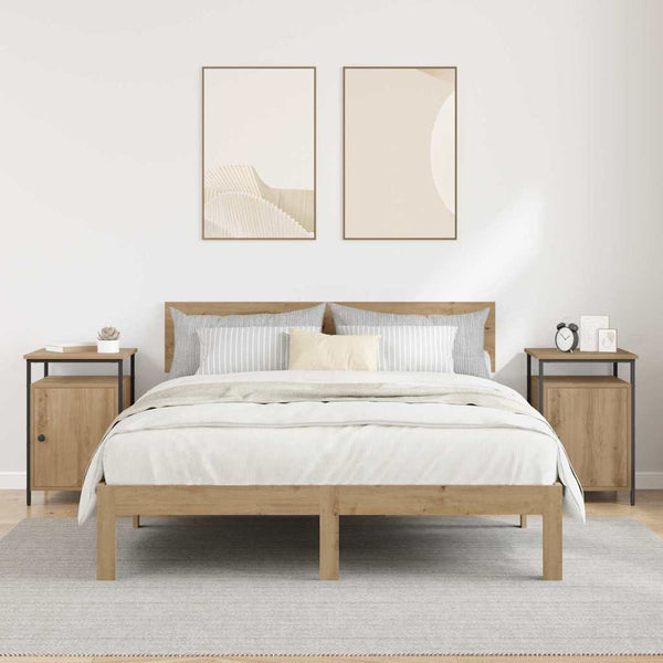 Yöpöytäkaappi 2 pcs Artisan tammi 40 x 42 x 60cm Tekninen puu