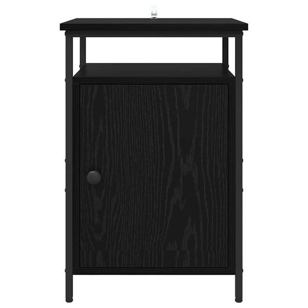 Yöpöytäkaappi 2 pcs Musta tammi 40 x 42 x 60cm Tekninen puu